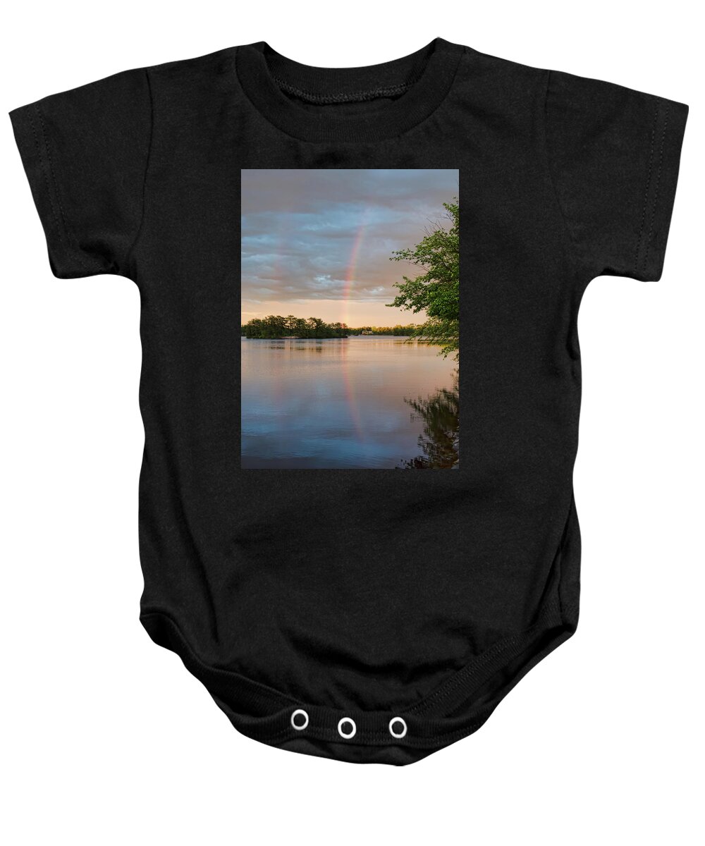 Rainbow Baby Onesie featuring the photograph Rainbow After the Storm by Beth Venner