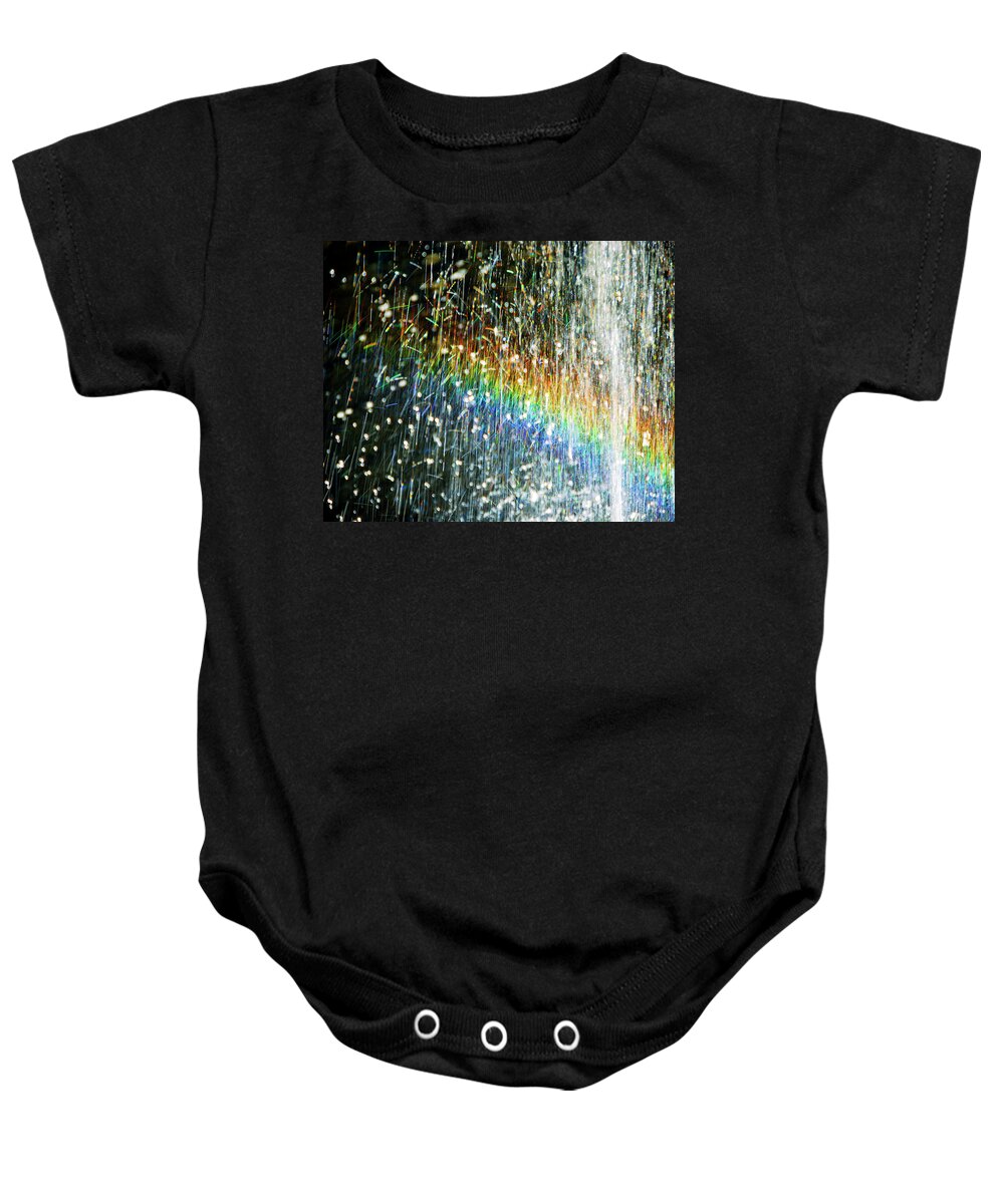 Fountain Baby Onesie featuring the photograph Rainbow Fountain by Frances Miller