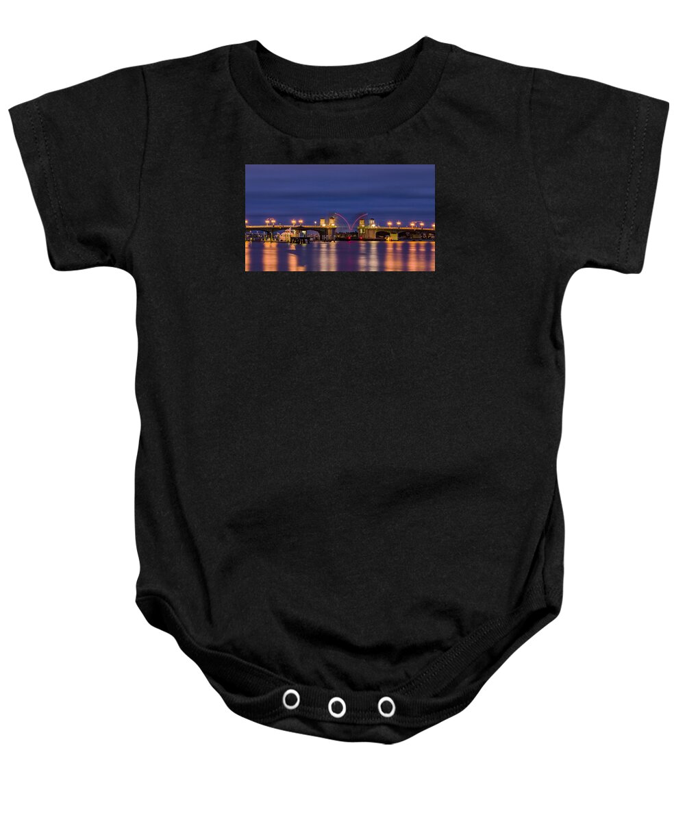 America Baby Onesie featuring the photograph Raising Bridge of Lions by Rob Sellers