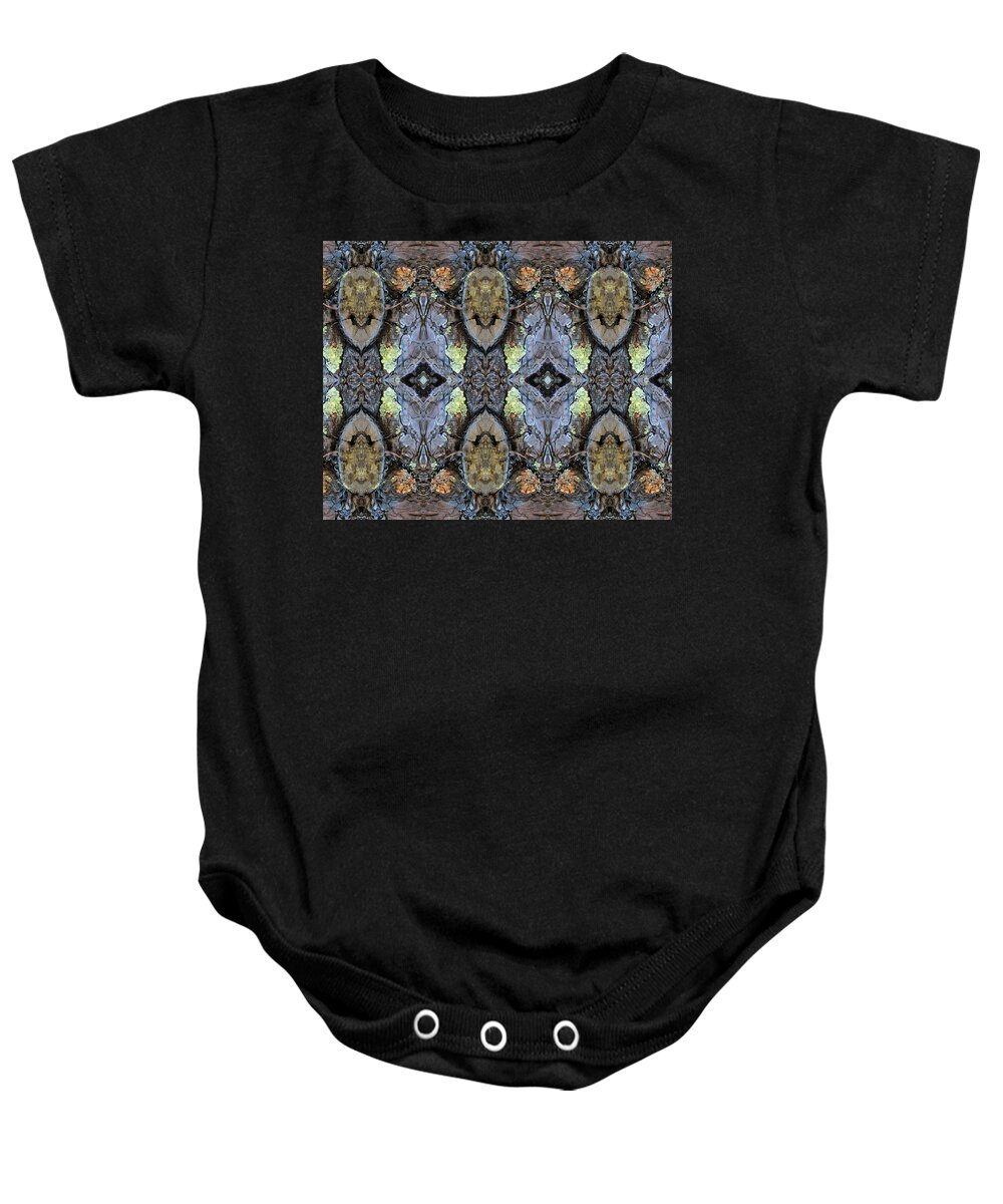 Surrealistic Baby Onesie featuring the digital art Reflections of Samurai by Julia L Wright