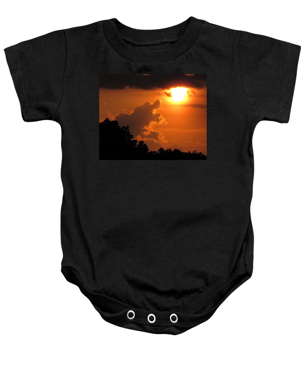 Sunset Baby Onesie featuring the photograph Retrieving The Sun by Chip Gilbert