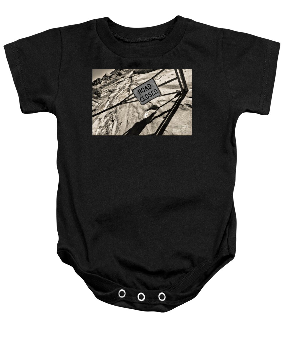 Baby Onesie featuring the photograph Road Closed by Blake Richards