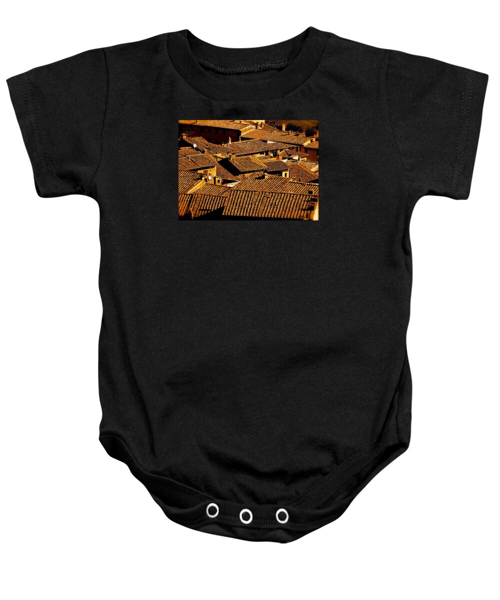 Tuscany Baby Onesie featuring the photograph Rooftops Of Tuscany by Ira Shander
