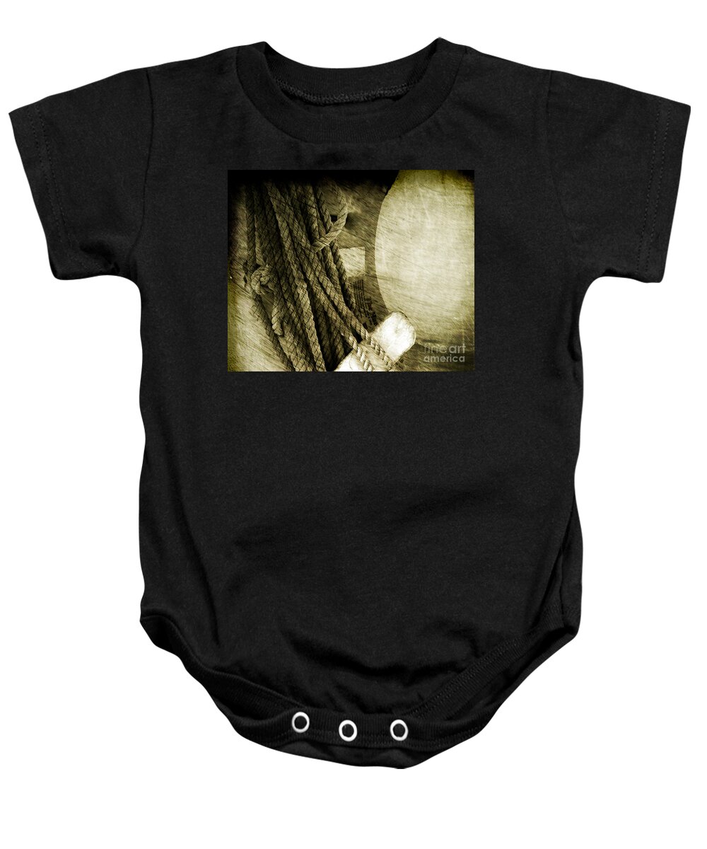 Ropes Baby Onesie featuring the photograph Ropes by Susanne Van Hulst