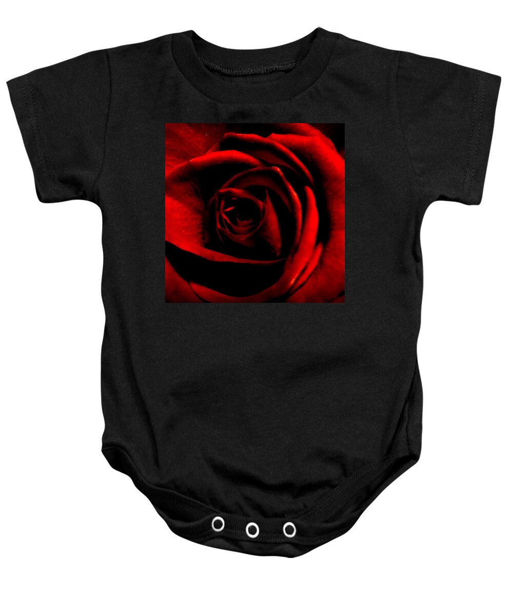 Cml Brown Baby Onesie featuring the photograph Rose by CML Brown