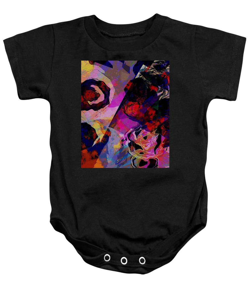 Vivid Baby Onesie featuring the digital art Roses by Cooky Goldblatt