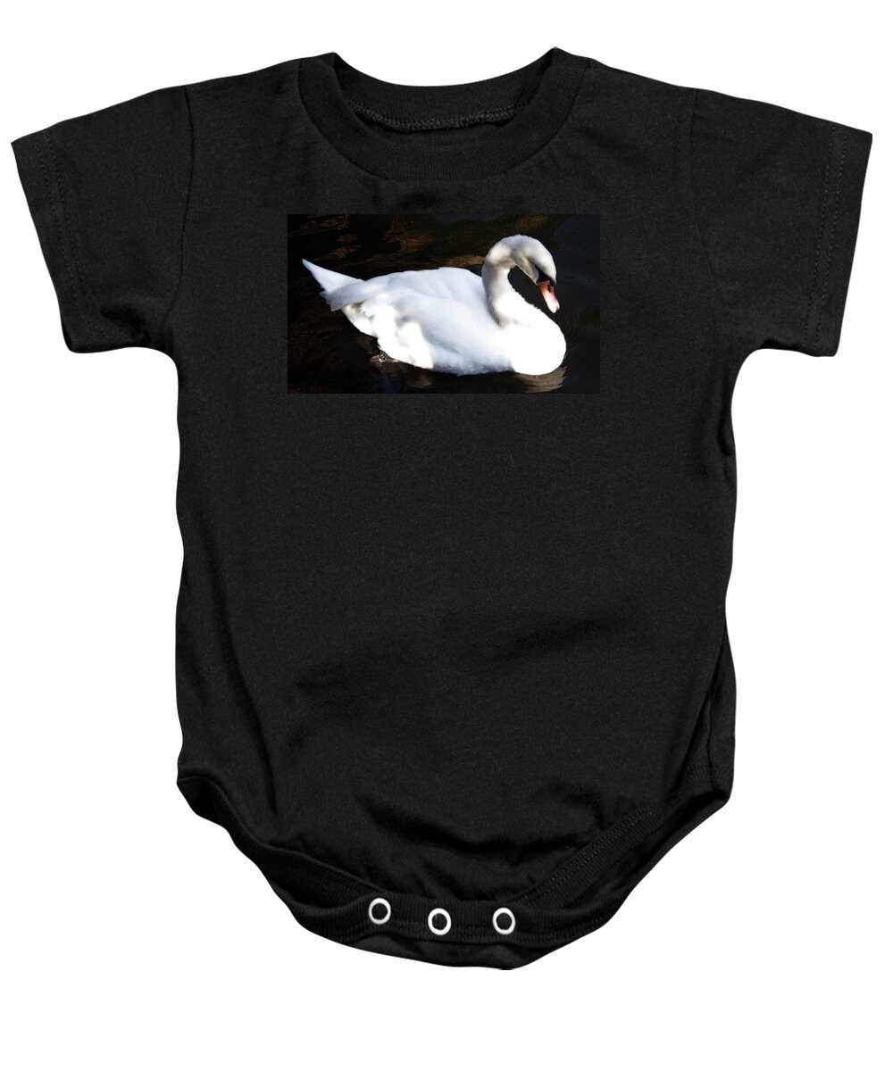 Swan Baby Onesie featuring the photograph Royal Swan by La Dolce Vita