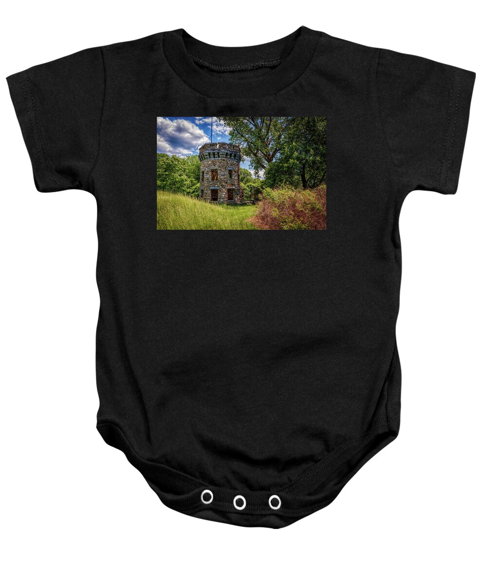Ancient Ruins Baby Onesie featuring the photograph Ruins of Bancroft Castle by Lilia S