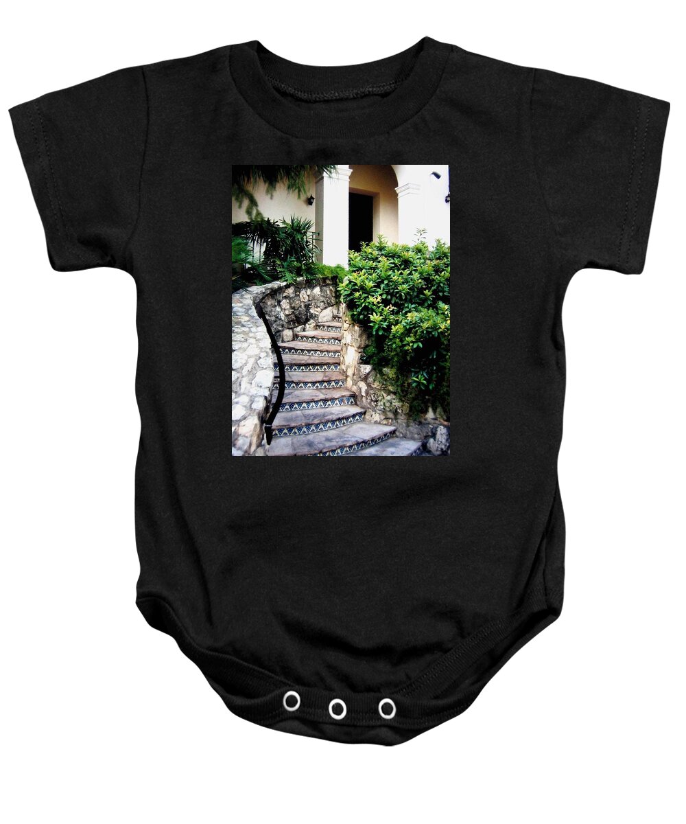 San Antonio Stairway Baby Onesie featuring the photograph San Antonio Stairway by Will Borden
