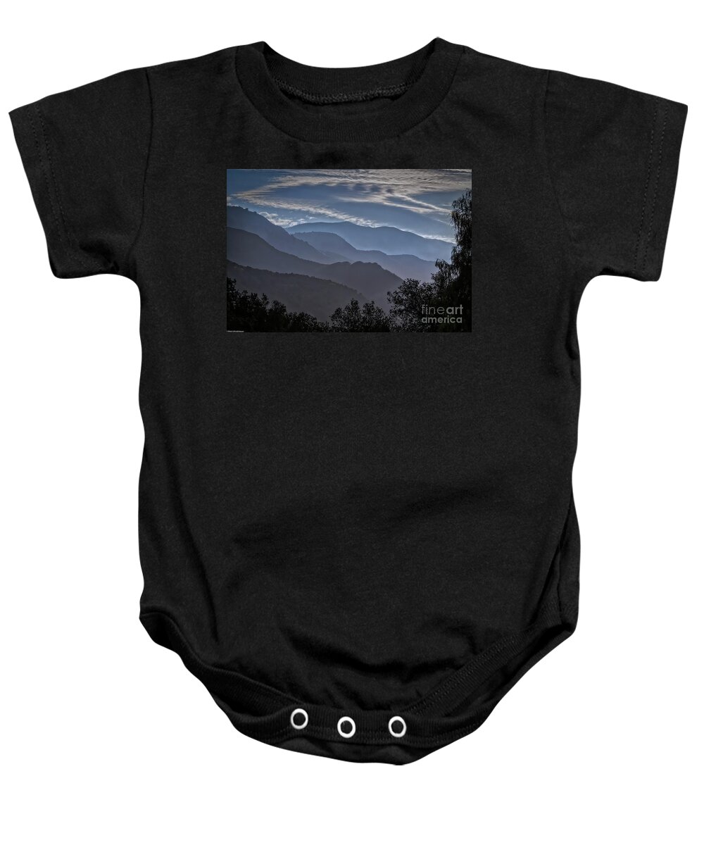 Santa Ynez Mountains Baby Onesie featuring the photograph Santa Ynez Mountains by Mitch Shindelbower