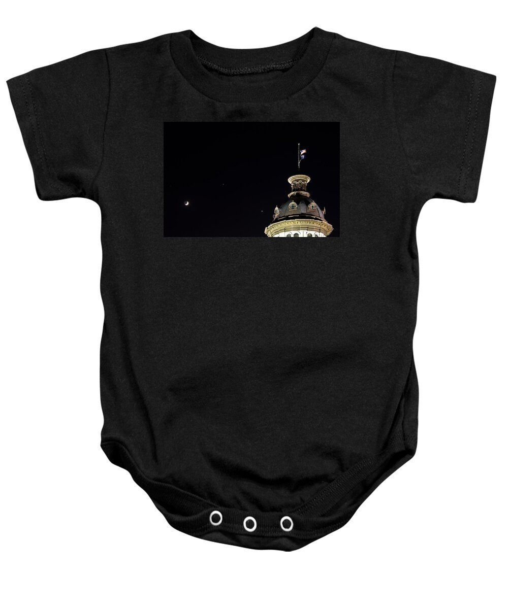 Sc Baby Onesie featuring the photograph SC State House Dome and Conjunction by Charles Hite