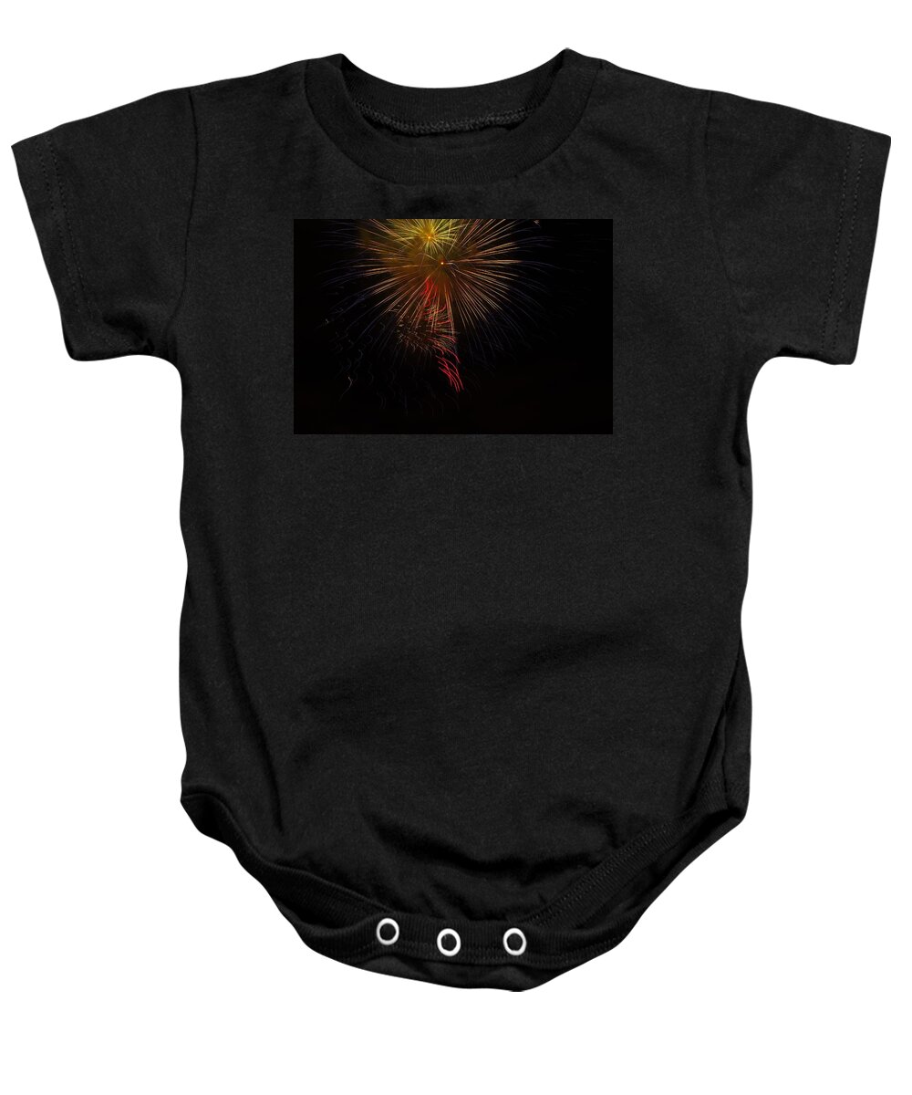 Seaworld Baby Onesie featuring the photograph SeaWorld Fireworks 3 by Phyllis Spoor