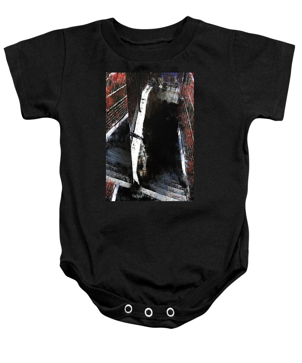 Stairs Baby Onesie featuring the painting Selection Stairway by RC DeWinter