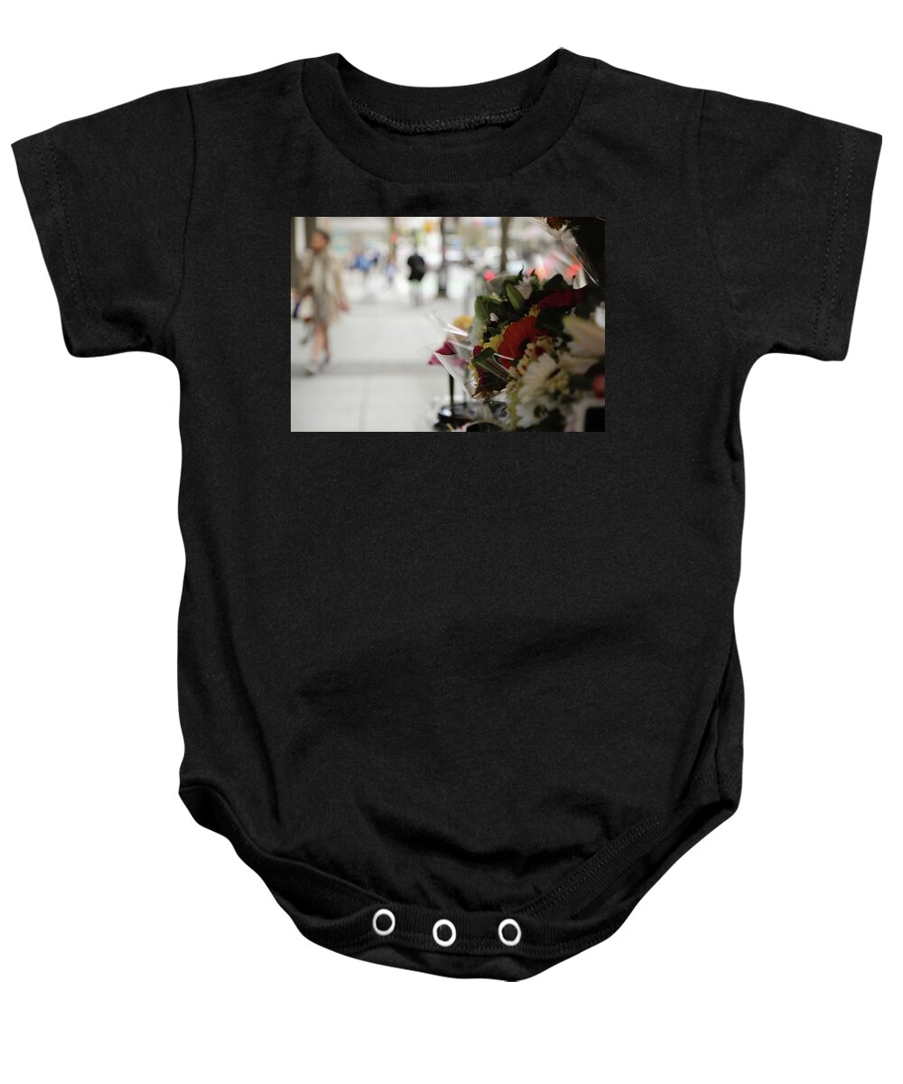 Street Photography Baby Onesie featuring the photograph Sent Flower by J C