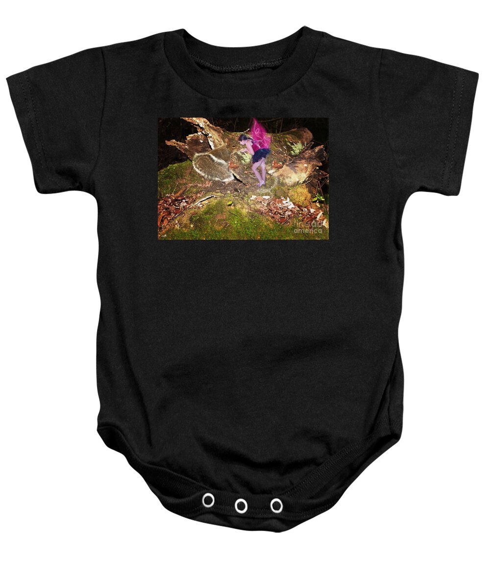 Fairy Baby Onesie featuring the photograph Sharing by Sandra Clark