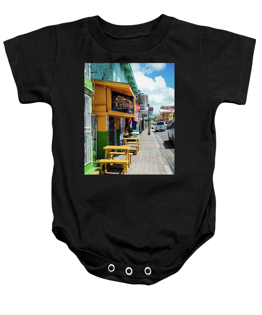 St Kitts Baby Onesie featuring the photograph Simple Street View by Ed Taylor