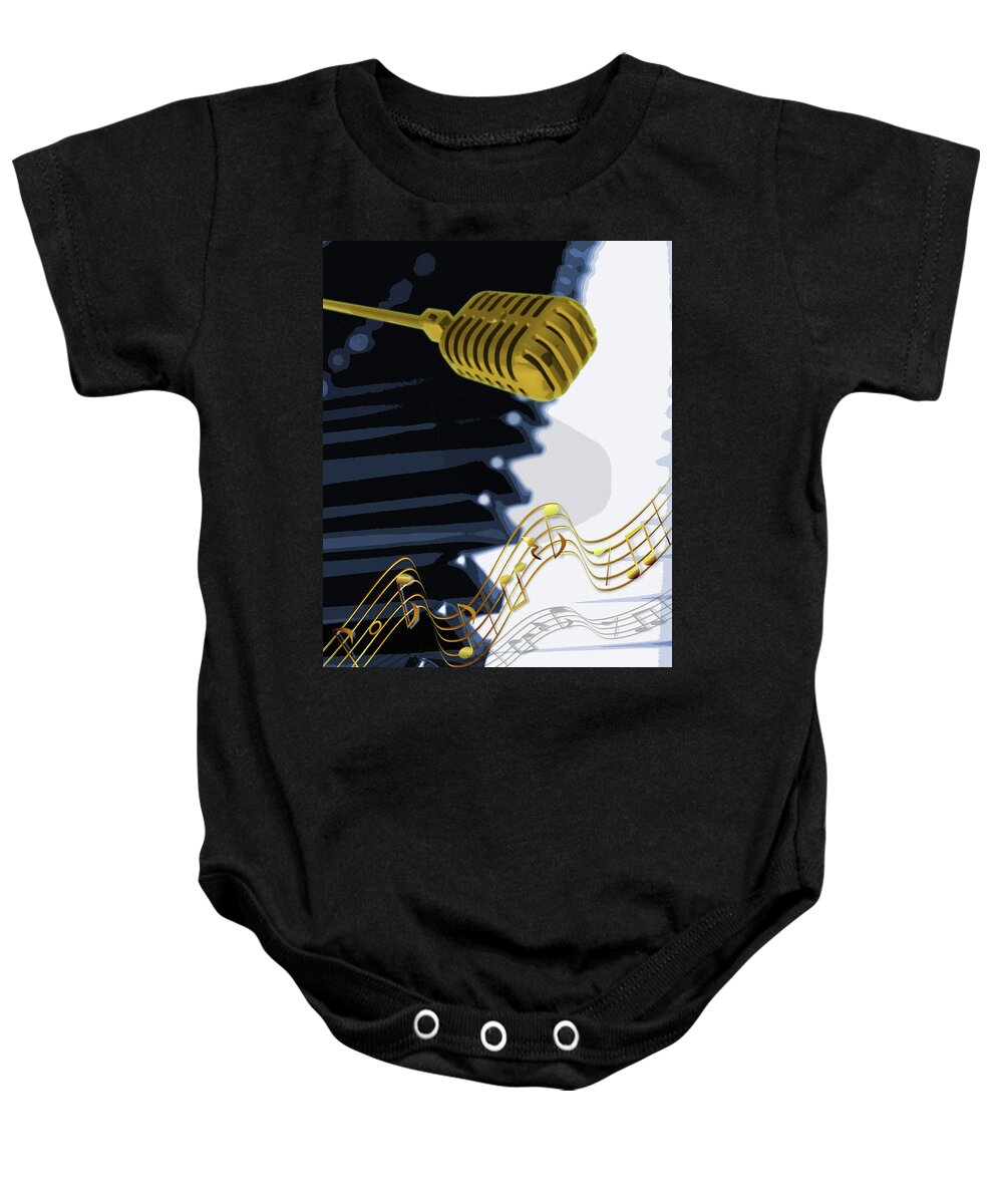 Mic Baby Onesie featuring the photograph Sing along by Adriana Zoon