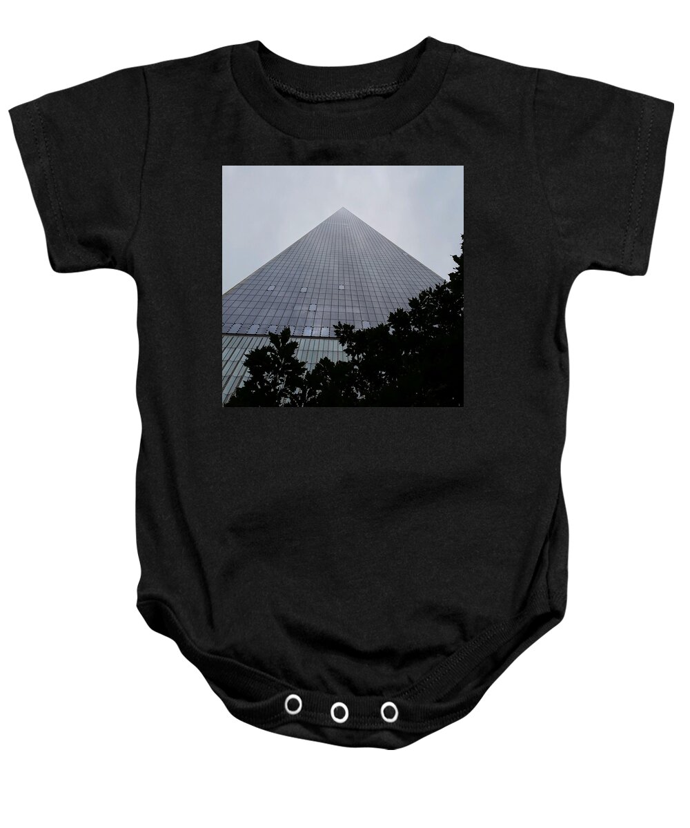 Skyscraper Baby Onesie featuring the photograph Skyscraper Reaching the Sky by Vic Ritchey