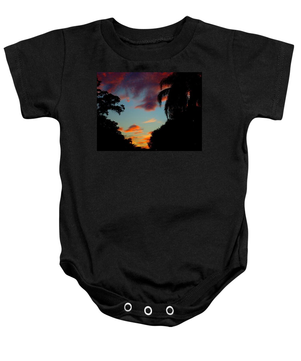 Sunset Baby Onesie featuring the photograph Slice of Sunset by Julie Pappas