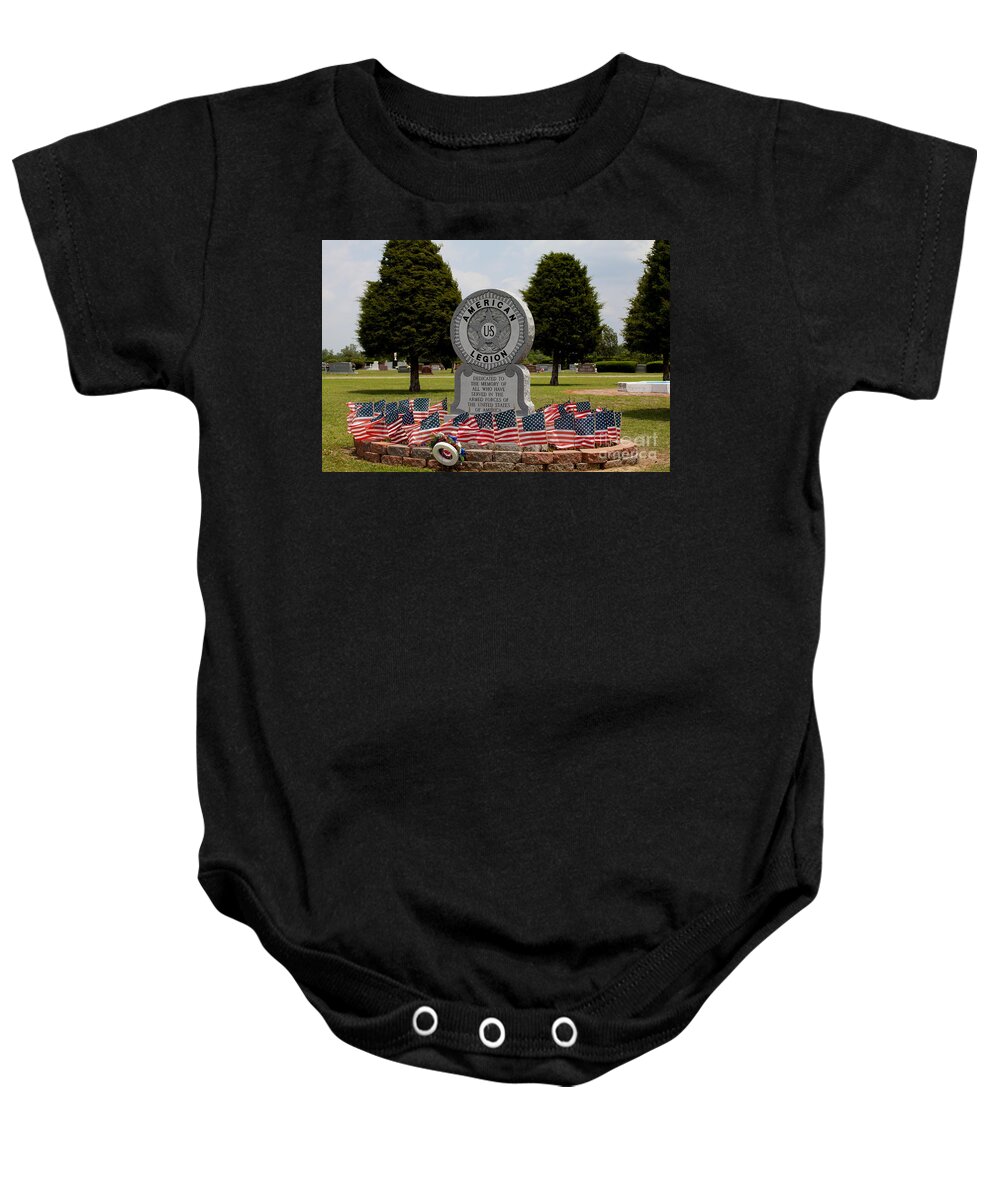 Veterans Baby Onesie featuring the photograph Small Town Tribute by Toni Hopper
