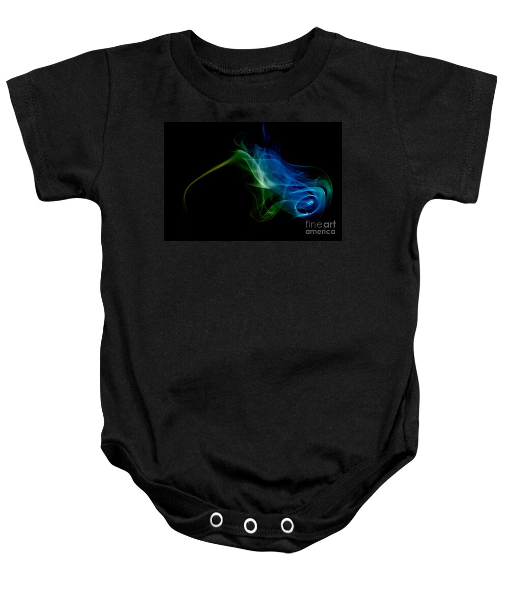 Abstract Baby Onesie featuring the photograph smoke VI by Joerg Lingnau