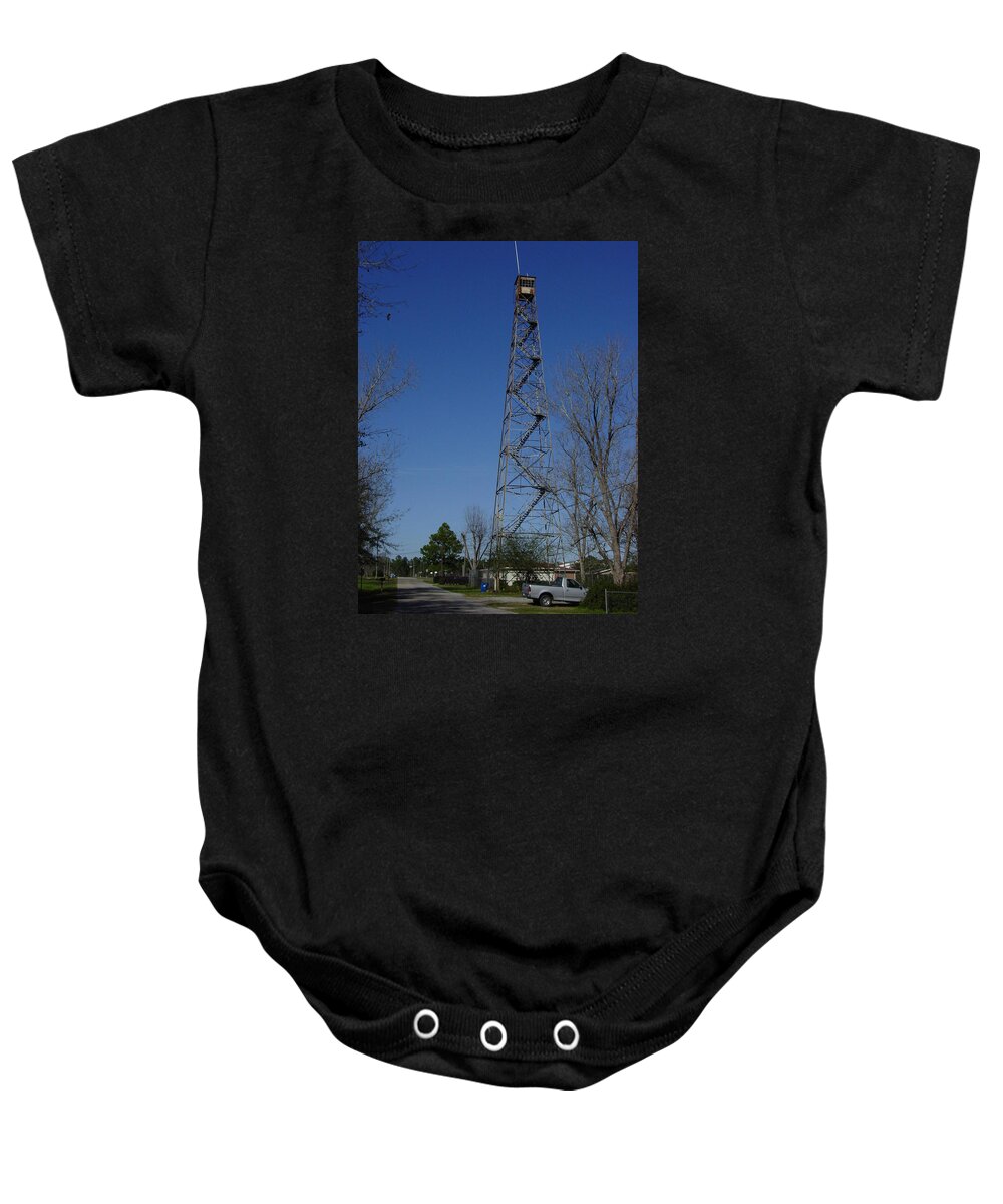 Tower Baby Onesie featuring the photograph Smoky Bear Tower by Paul Lindner