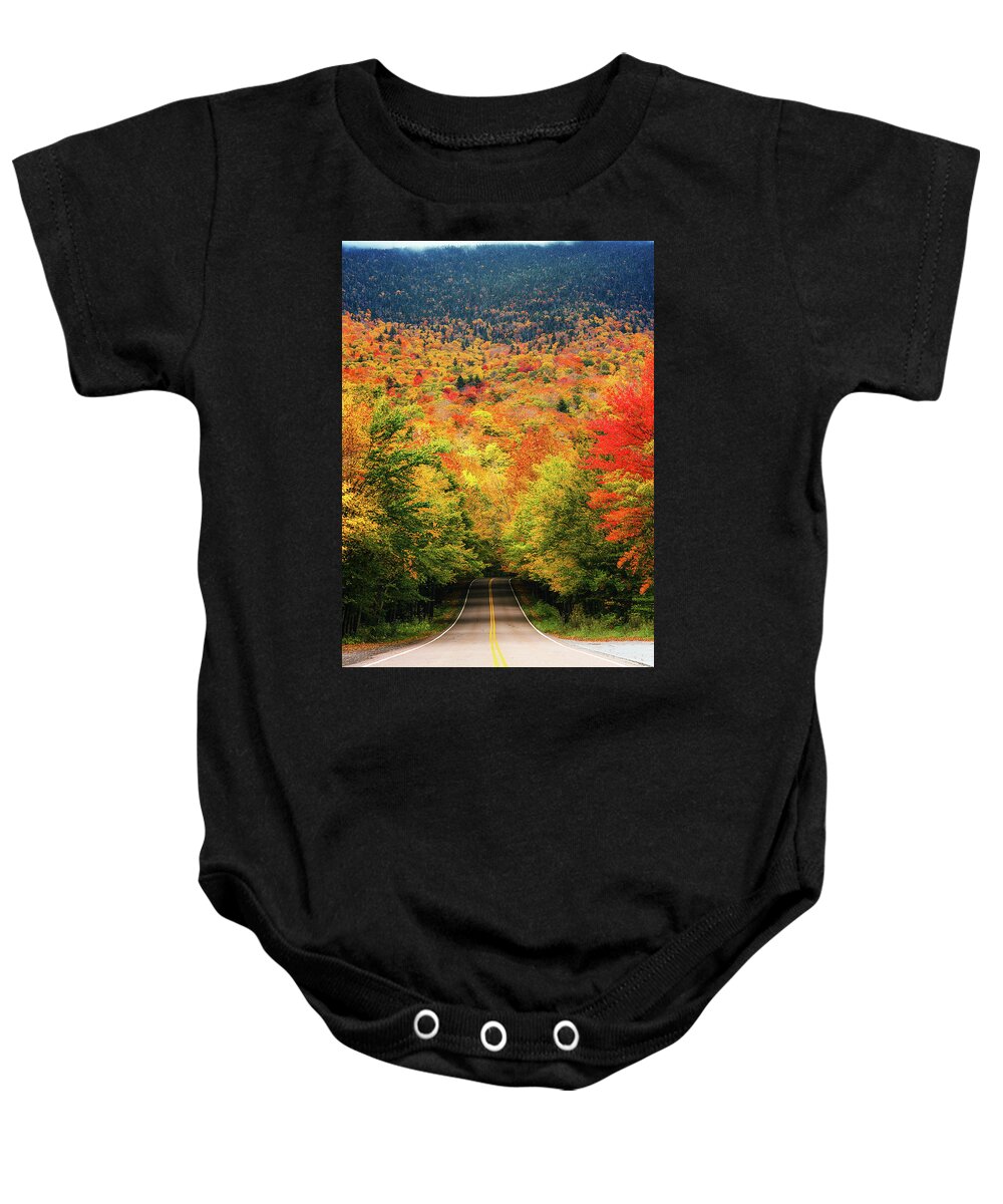 October Baby Onesie featuring the photograph Smuggler's Notch by Robert Clifford