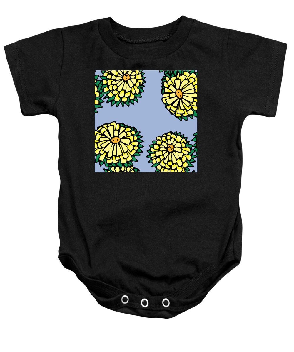 Sonchus Baby Onesie featuring the digital art Sonchus In Color by Piotr Dulski