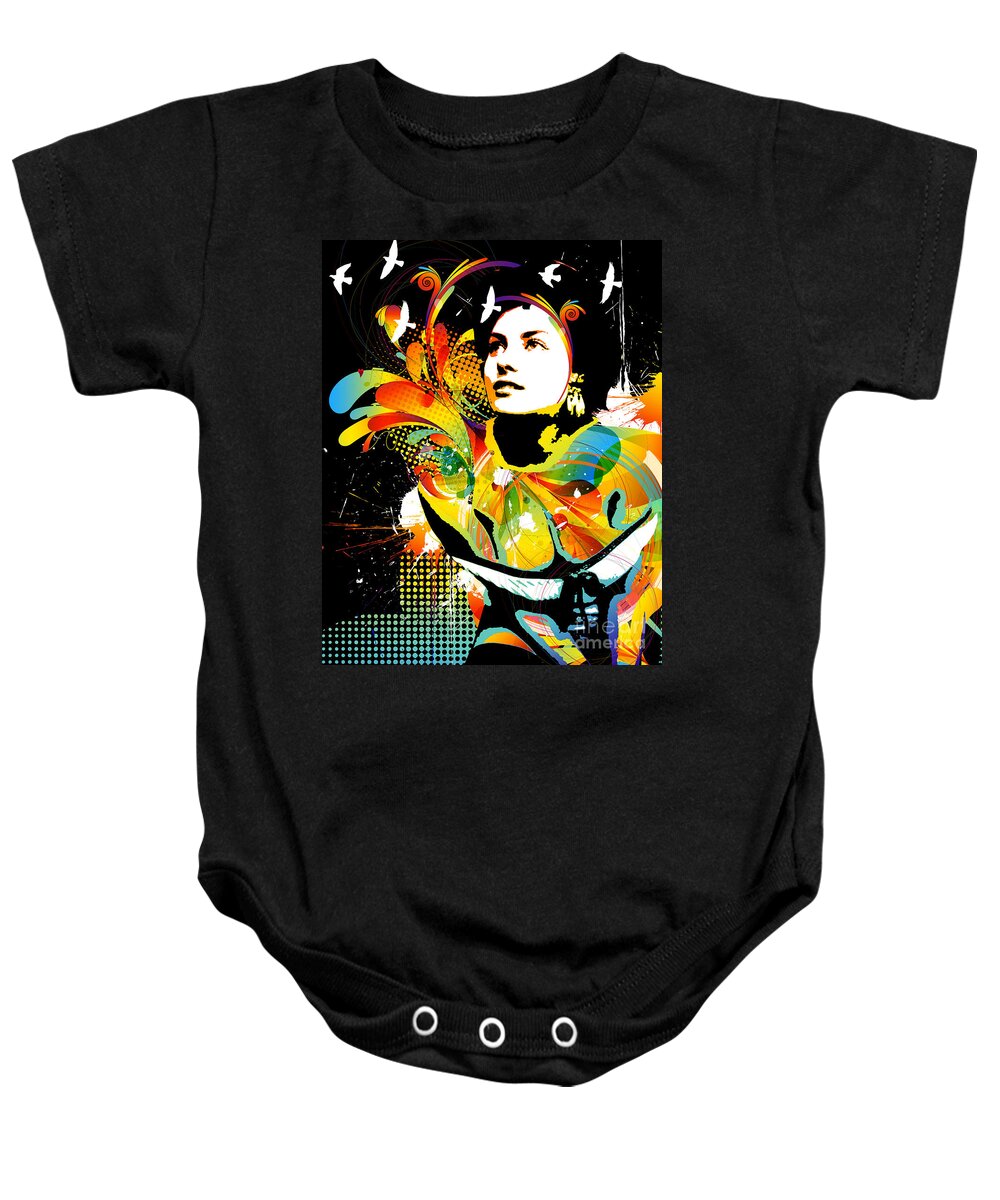 Nostalgic Seduction Baby Onesie featuring the mixed media Nostalgic Seduction - Soul Explosion II by Chris Andruskiewicz