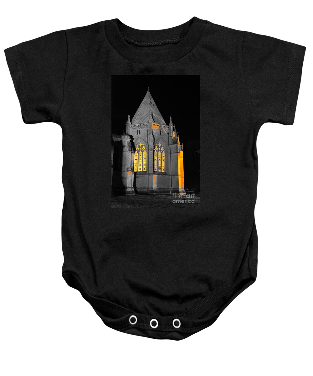 Chapter House Baby Onesie featuring the photograph Southwell Minster. Chapter House. by Elena Perelman