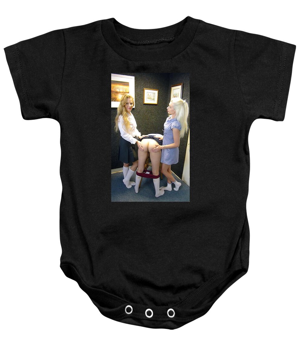 Spanking Baby Onesie featuring the photograph Spanking Amy Again by Asa Jones