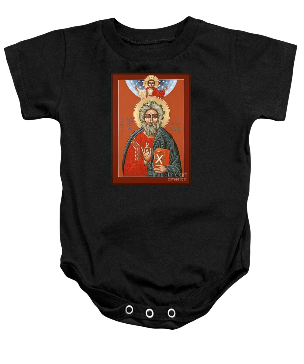 St Andrew The First Called Baby Onesie featuring the painting St Andrew the First Called 135 by William Hart McNichols