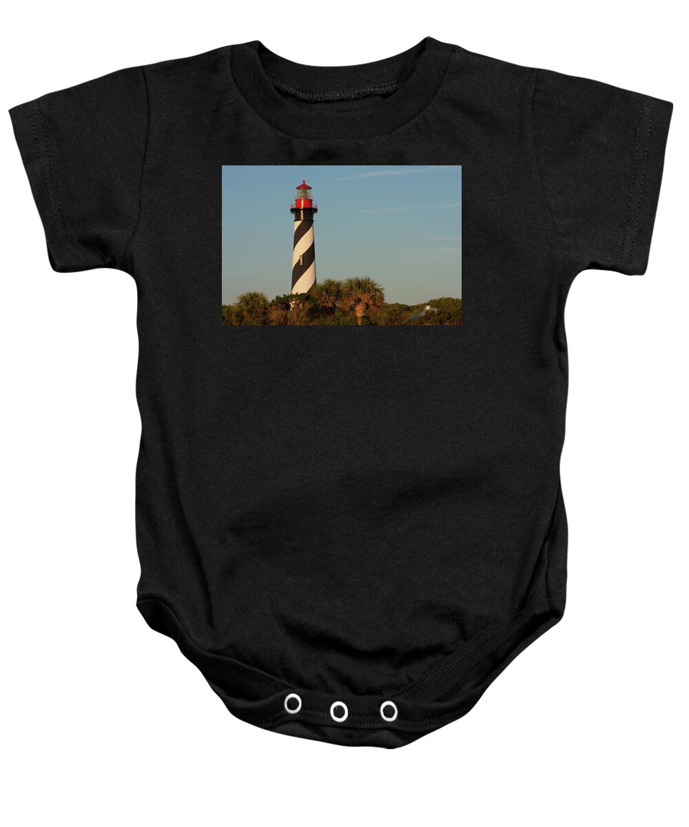 Lighthouse Baby Onesie featuring the photograph St. Augustine Lighthouse #3 by Paul Rebmann