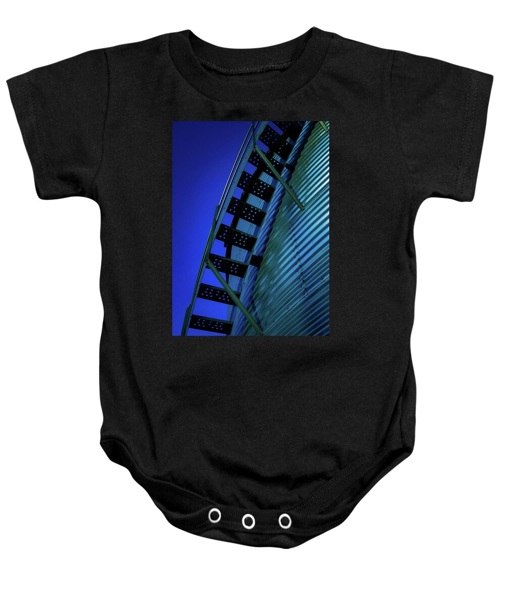 Stairway Baby Onesie featuring the photograph Stairway into the Blue 4350 H_2 by Steven Ward