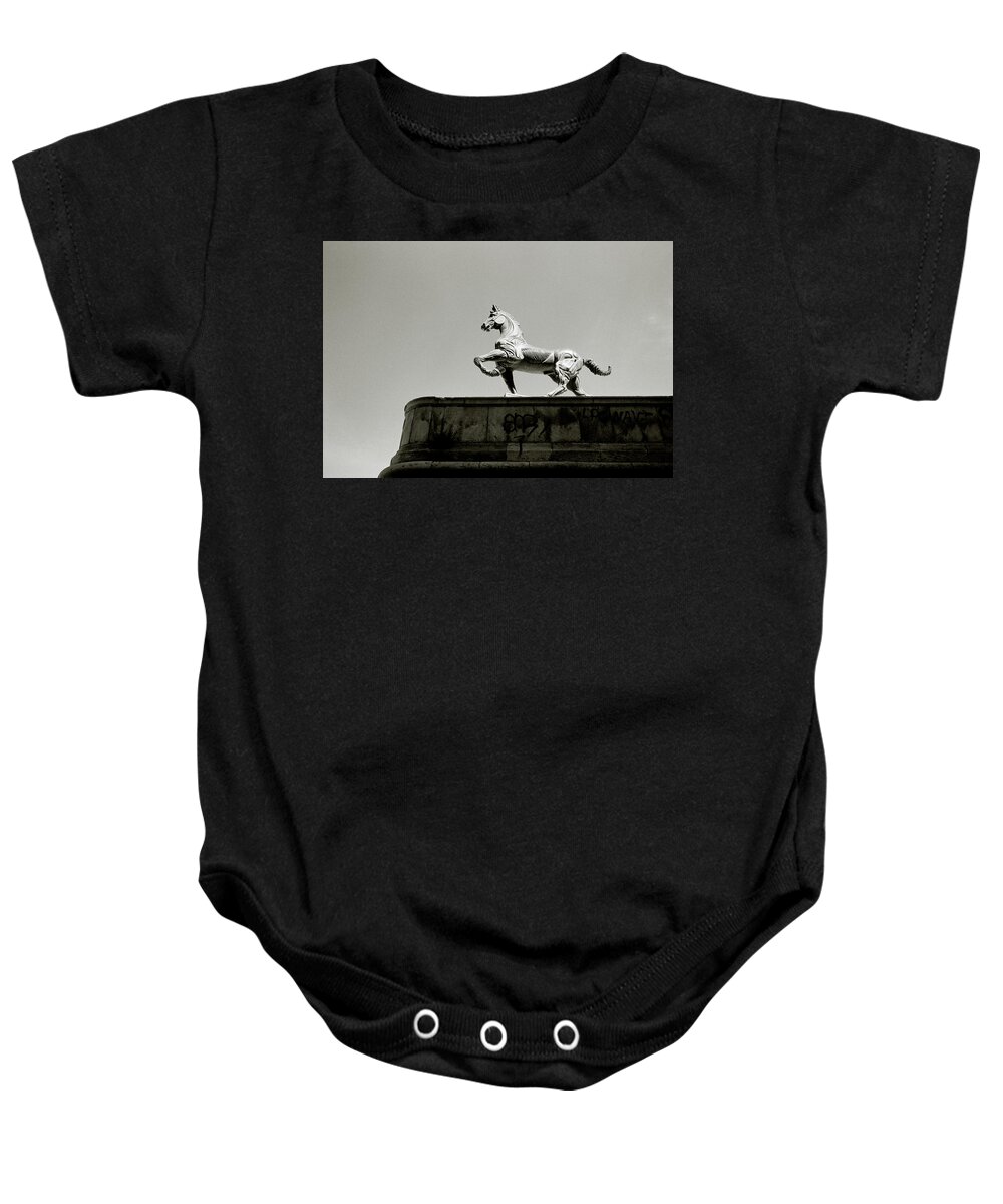 Horse Baby Onesie featuring the photograph Stallion In Motion by Shaun Higson