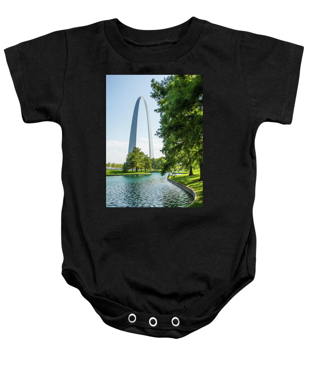 Gateway Arch Baby Onesie featuring the photograph Stand alone II by Hyuntae Kim