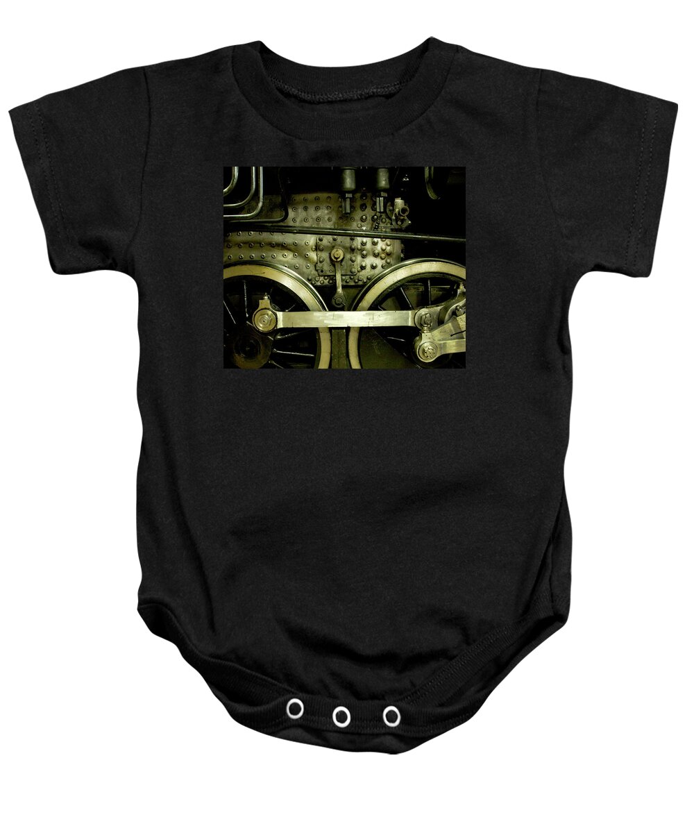 Train Photographs Baby Onesie featuring the photograph Steam Power I by Theresa Tahara