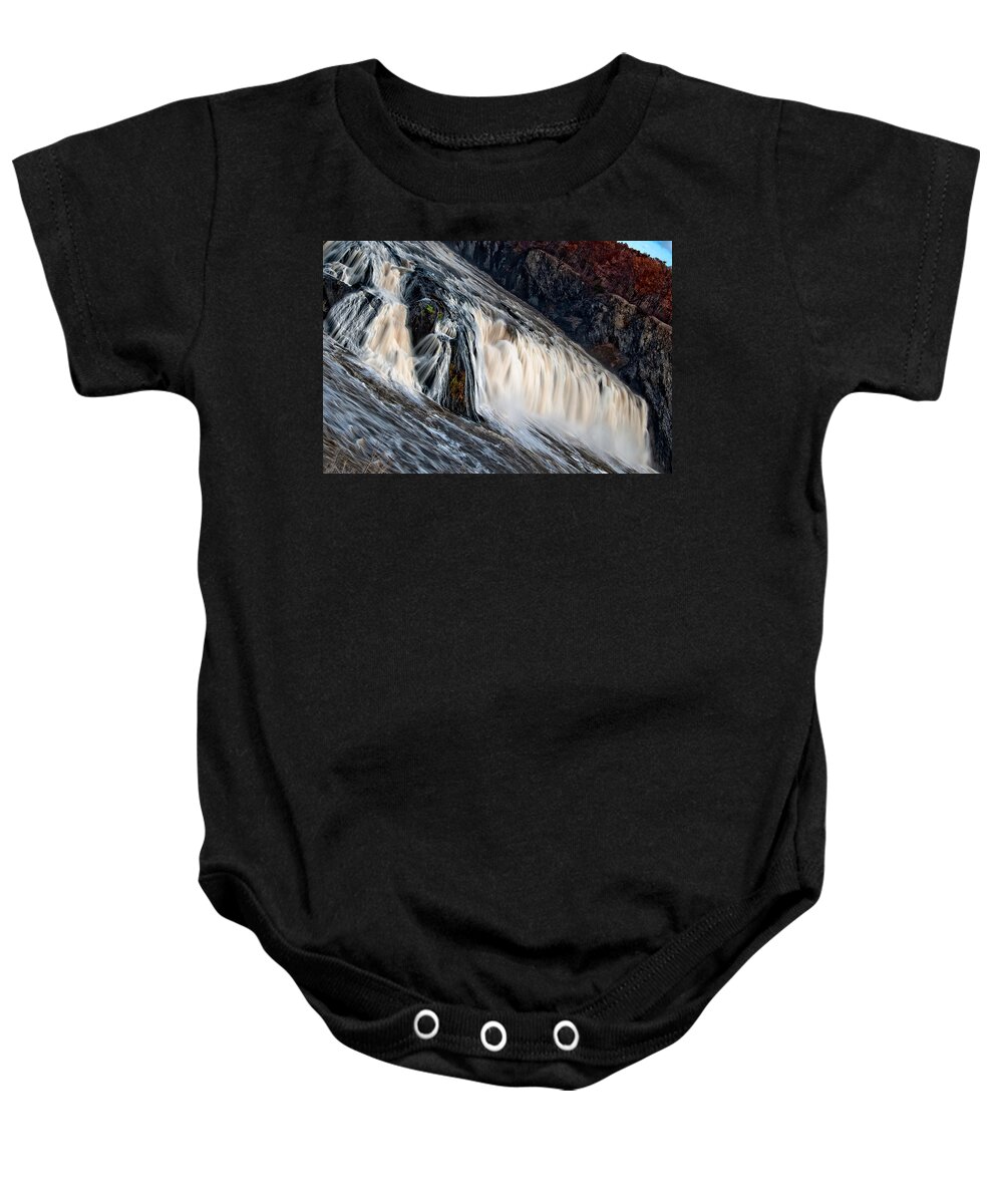 Autumn Baby Onesie featuring the photograph Stormy Waters by Neil Shapiro