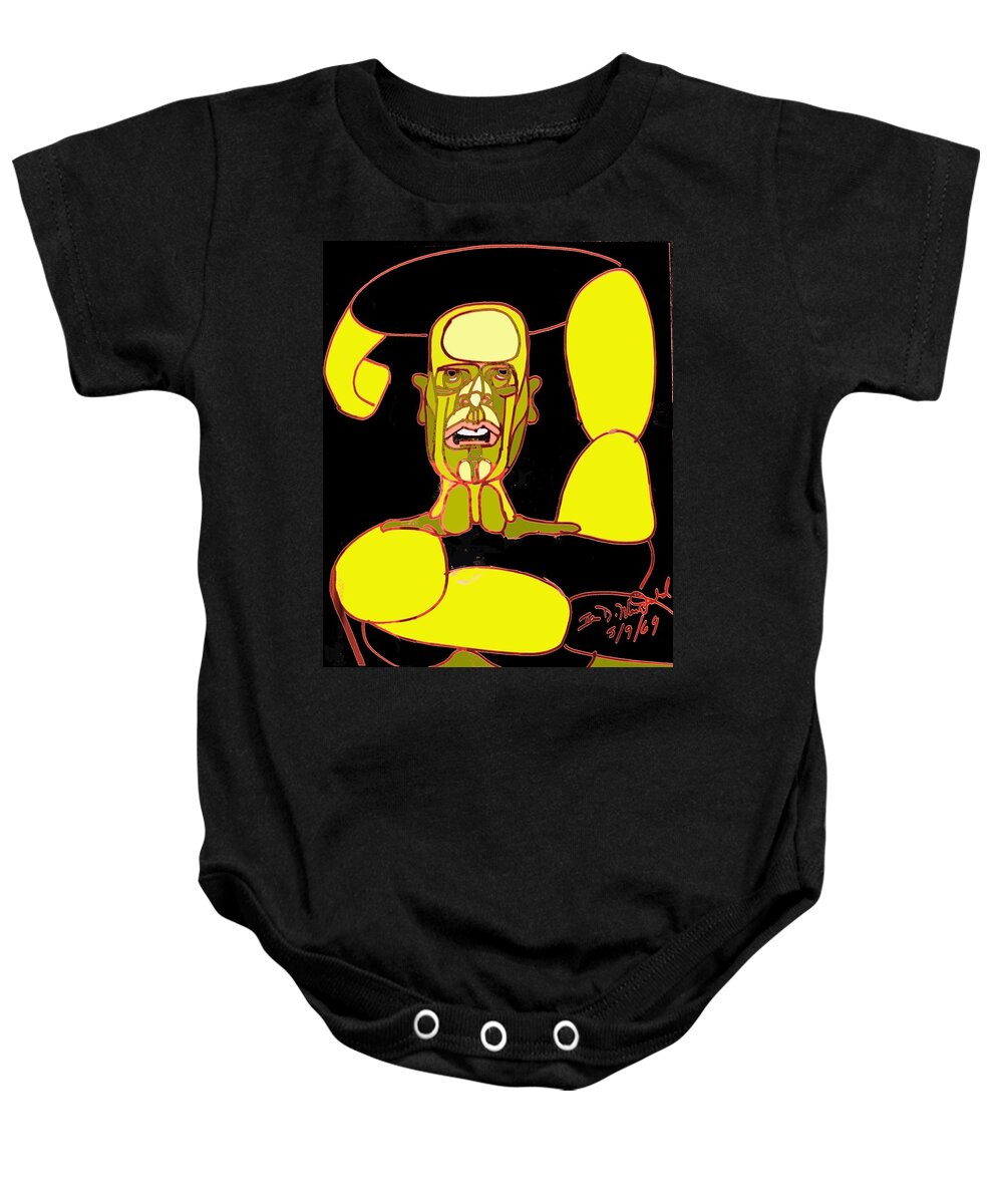 Yellow Baby Onesie featuring the digital art Strong by Ian MacDonald