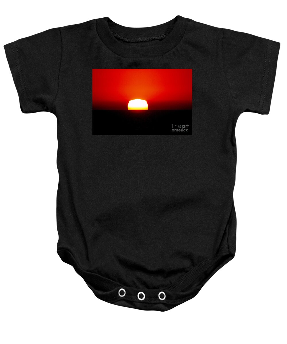 Sunset Baby Onesie featuring the photograph Sun Dipping by Mark Jackson