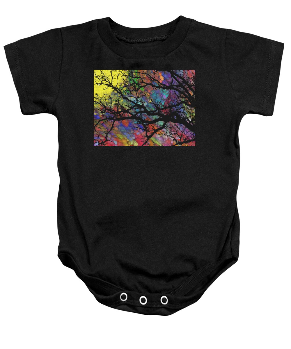 Abstract Baby Onesie featuring the painting Sunlight Beyond 2 by Jack Zulli