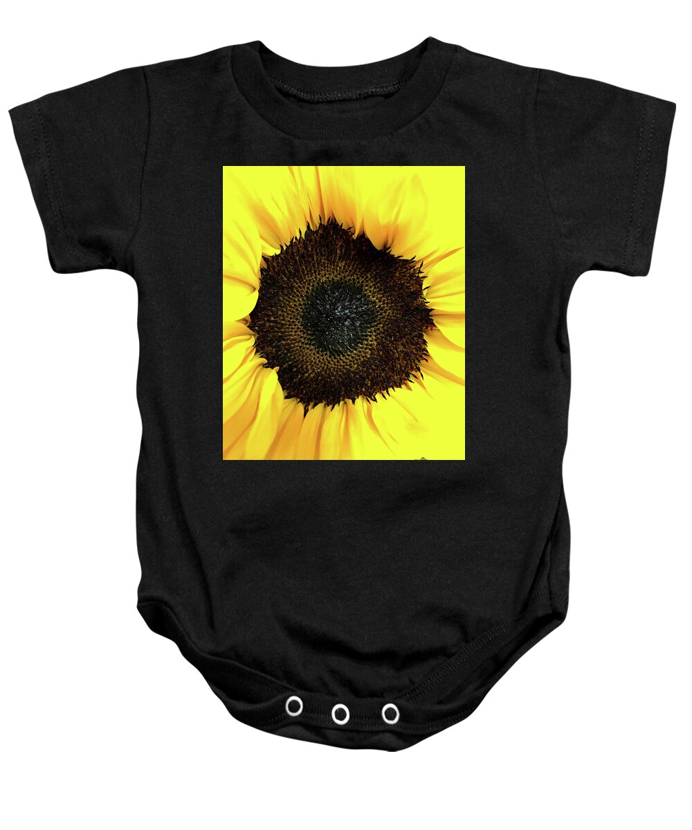 Sunflower Baby Onesie featuring the photograph Sunny by Steph Gabler