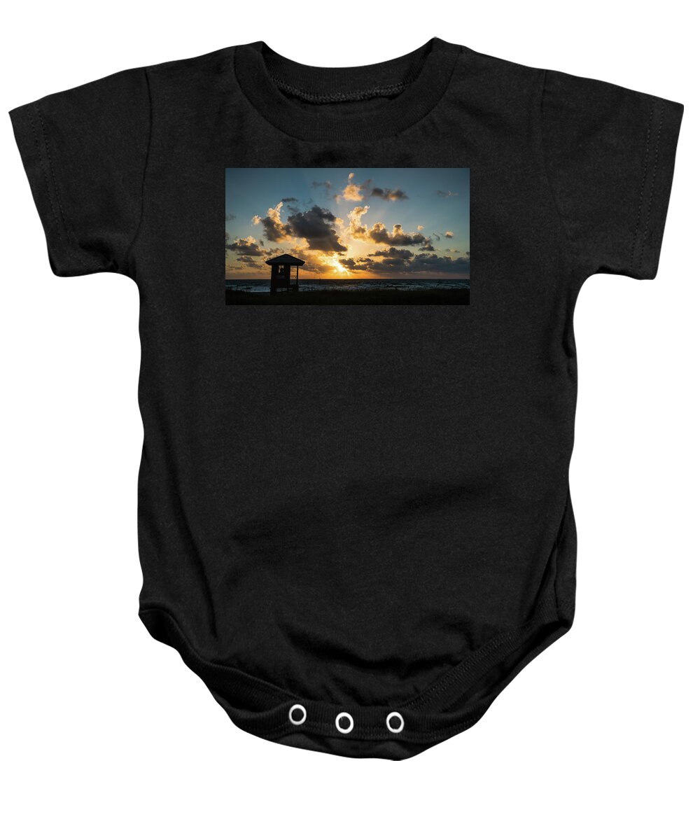 Florida Baby Onesie featuring the photograph Sunray Sunrise Delray Beach Florida by Lawrence S Richardson Jr