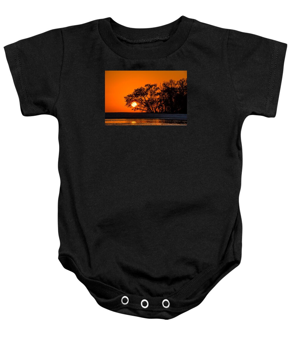 Estero Bay. Florida Baby Onesie featuring the photograph Sunset Sillouette by Robert McKay Jones