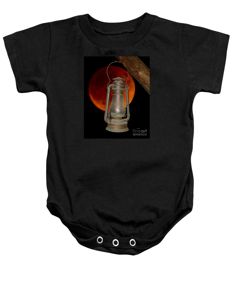 Eerie Light Of An Eclipsed Super-moon Baby Onesie featuring the photograph Eerie Light of an Eclipsed Super-Moon by Patrick Witz