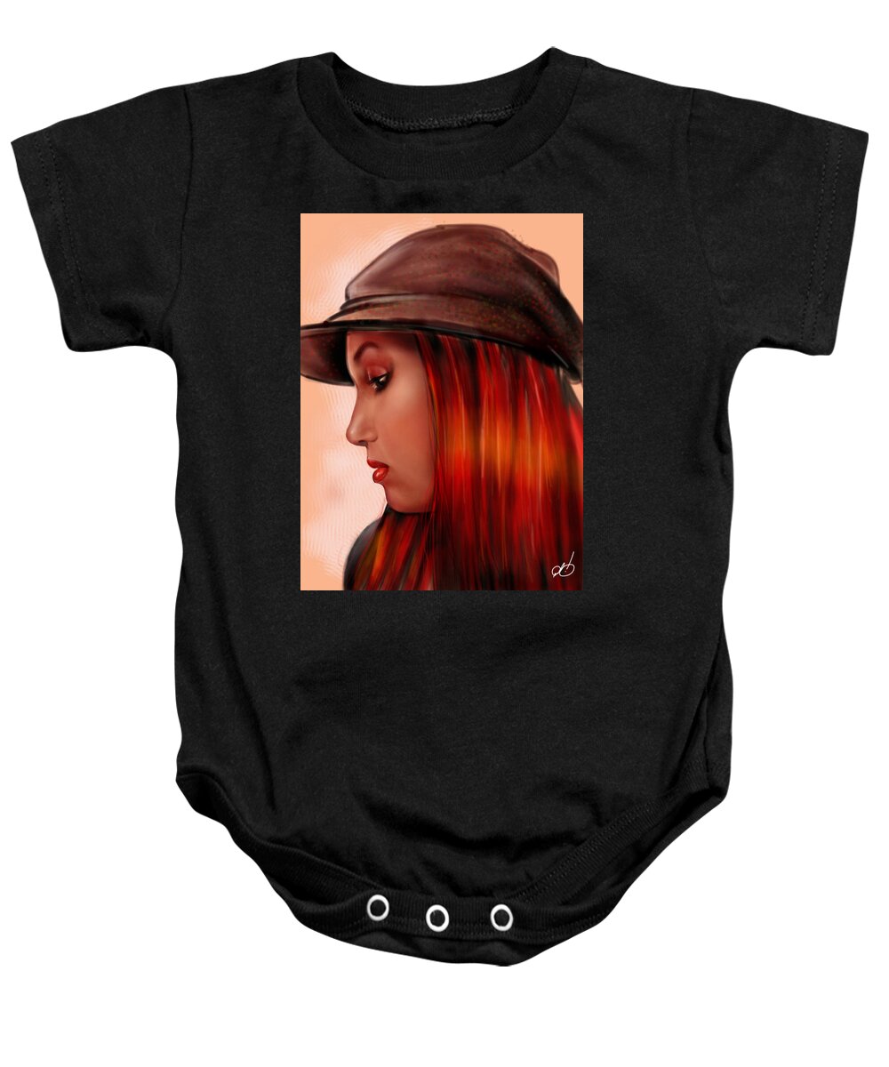  Baby Onesie featuring the painting T-whizzle by Pete Tapang