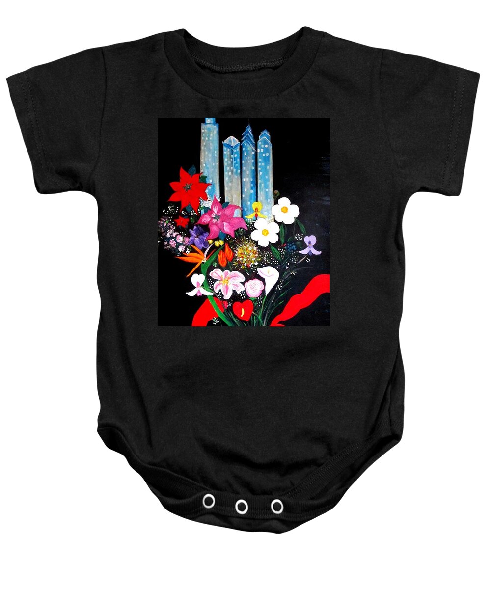  Baby Onesie featuring the painting Tattoo by Lilliana Didovic