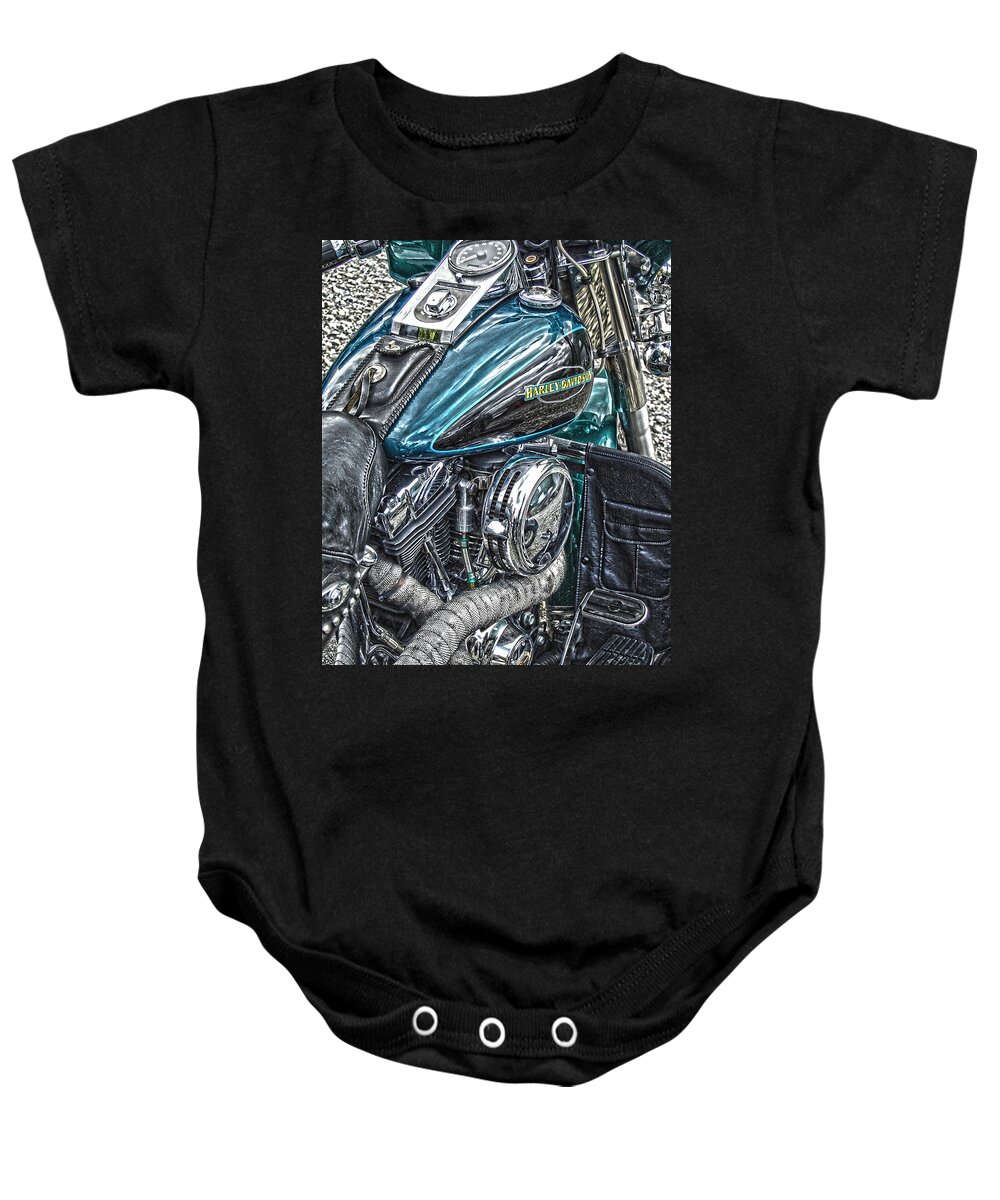 Diane Berry Baby Onesie featuring the photograph Teal Wonder by Diane E Berry