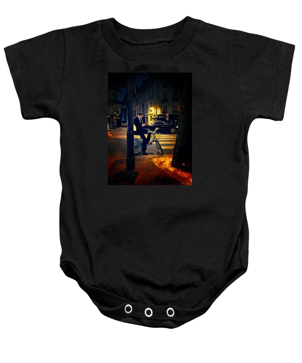 Texting Baby Onesie featuring the photograph Texting by John Rivera