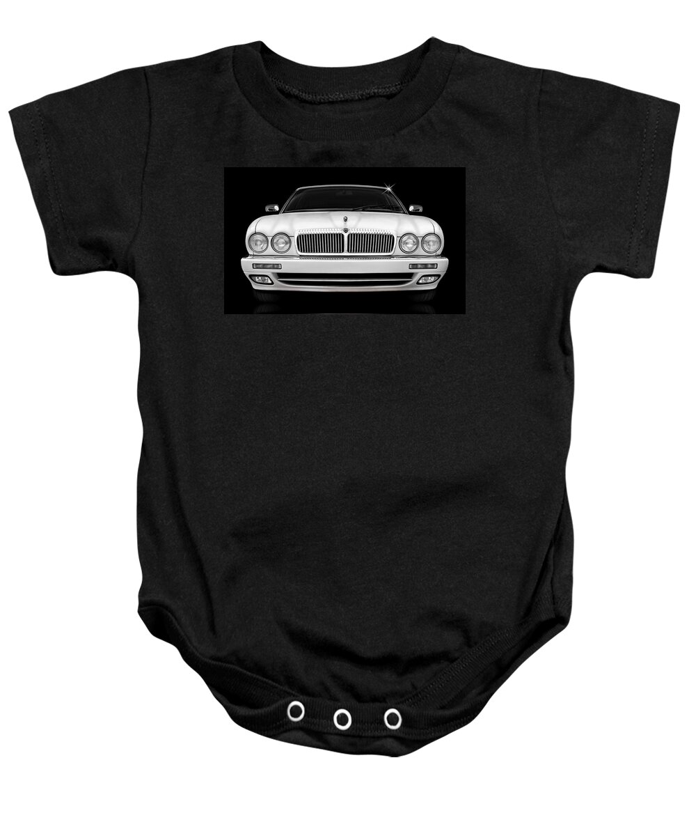 1996 Xj Vanden Plas Jaguar Baby Onesie featuring the photograph The Art Of Performance by Iryna Goodall
